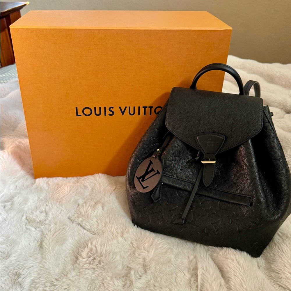 Louis Vuitton Montsouris PM Backpack in Empriente Noir